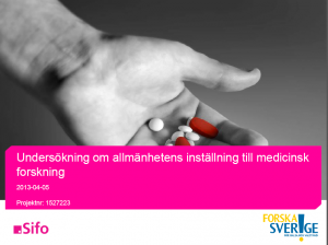 Undersökning om allmänhetens inställning till medicinsk forskning